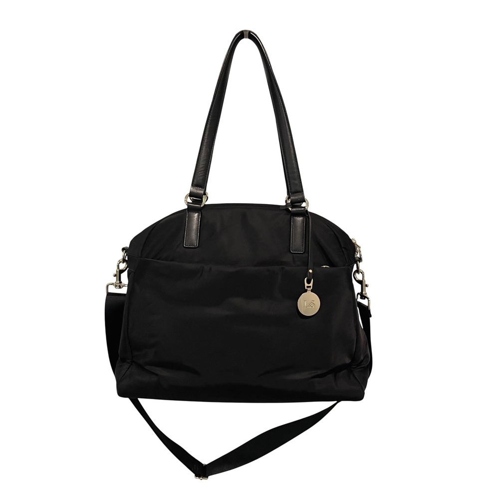 Lo & Sons The OG Travel Overnight Bag Wmn Large Black Minimalist Nylon Tote Bag